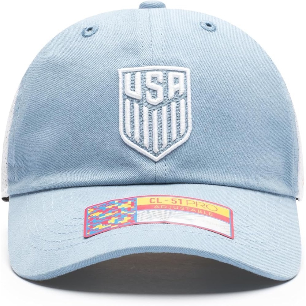 NWT Unisex US Soccer Fan Ink Ace 2.0 Classic Truck Hat - Adjustable - Blue/White